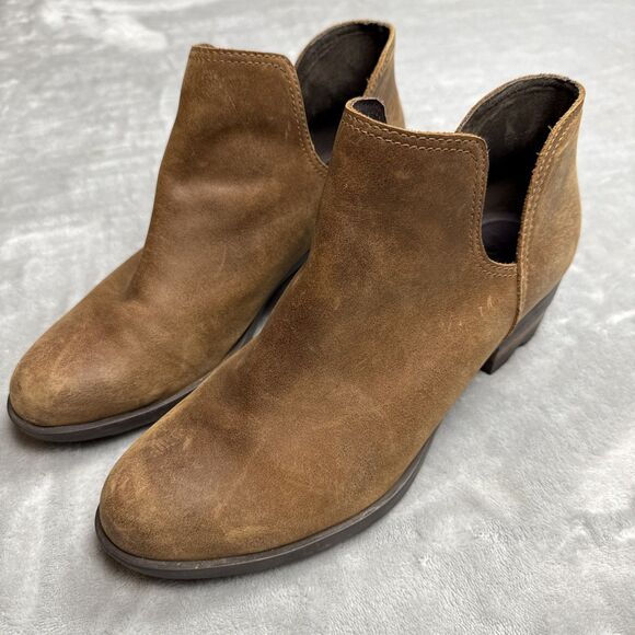 Sorel Women’s Size 10 Brown Leather Ankle Booties NL3780-242 Chelsea Style - Picture 2 of 9